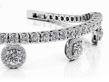 Load image into Gallery viewer, Midnight Dreams Diamond Charm Bracelet Lab - Grown Diamond with 4.35 ct.(finished) 1mm, 2.4mm, 3.7mm - Luxury Time NYC