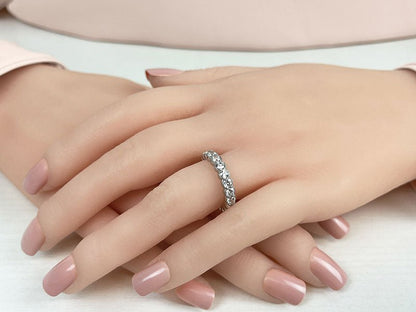 Milgrain Brilliant Cut Diamond Eternity Band Diamond with 1.50 ct.(finished) 2.5mm - Luxury Time NYC