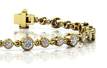 Load image into Gallery viewer, Milgrain Chain Link Diamond Bracelet with 2.05 ct.(finished) 2mm, 3mm - Luxury Time NYC