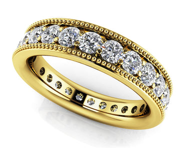 Milgrain Edge Diamond Eternity Band Diamond with 0.59 ct.(finished) 1.5mm - Luxury Time NYC