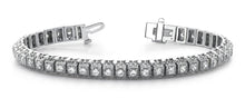 Load image into Gallery viewer, Milgrain Square Link Diamond Bracelet with 1.30 ct.(finished) 1.75mm - Luxury Time NYC