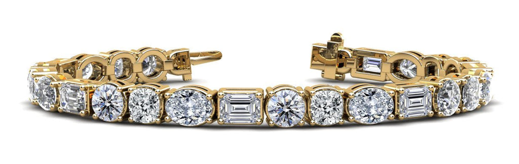 Mixed Shape Brilliance Lab - Grown Diamond Bracelet with 22.80 ct.(finished) - Luxury Time NYC