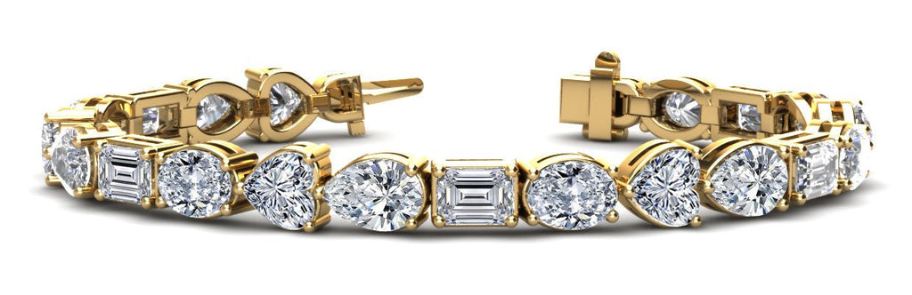 Mixed Shape Combination Lab - Grown Diamond Bracelet with 21.00 ct.(finished) - Luxury Time NYC