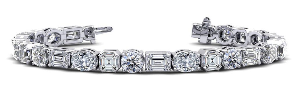 Mixed Shape Radiant Lab - Grown Diamond Bracelet with 15.60 ct.(finished) - Luxury Time NYC