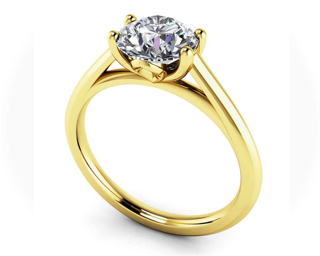 Modern Classic Round Diamond Wedding Ring Lab - Grown Diamond with 0.50 ct. (0.50 ct. center diamond) - Luxury Time NYC