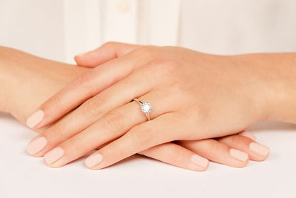 Modern Classic Round Diamond Wedding Ring Lab - Grown Diamond with 0.75 ct. (0.75 ct. center diamond) - Luxury Time NYC