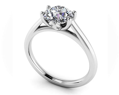 Modern Classic Round Diamond Wedding Ring Lab - Grown Diamond with 1.00 ct. (1.00 ct. center diamond) - Luxury Time NYC