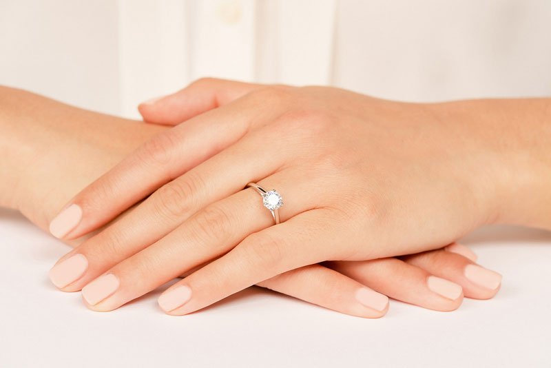 Modern Classic Round Diamond Wedding Ring Lab - Grown Diamond with 1.00 ct. (1.00 ct. center diamond) - Luxury Time NYC