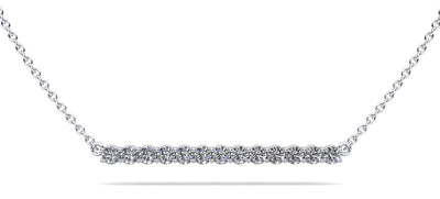 Modern Straight Line Lab - Grown Diamond Pendant with 0.78 ct.(finished) 2.5mm - Luxury Time NYC