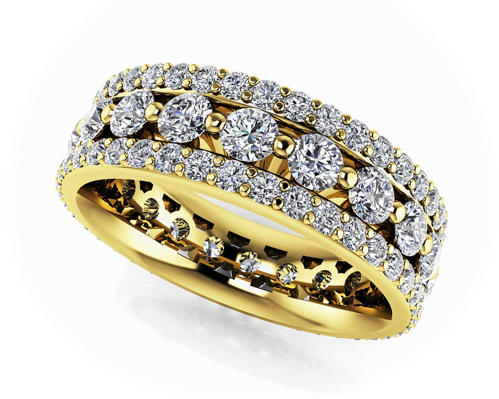 Moonlight Gala Womens Eternity Lab - Grown Diamond Ring with 2.29 ct.(finished) 1.4mm, 2.5mm - Luxury Time NYC