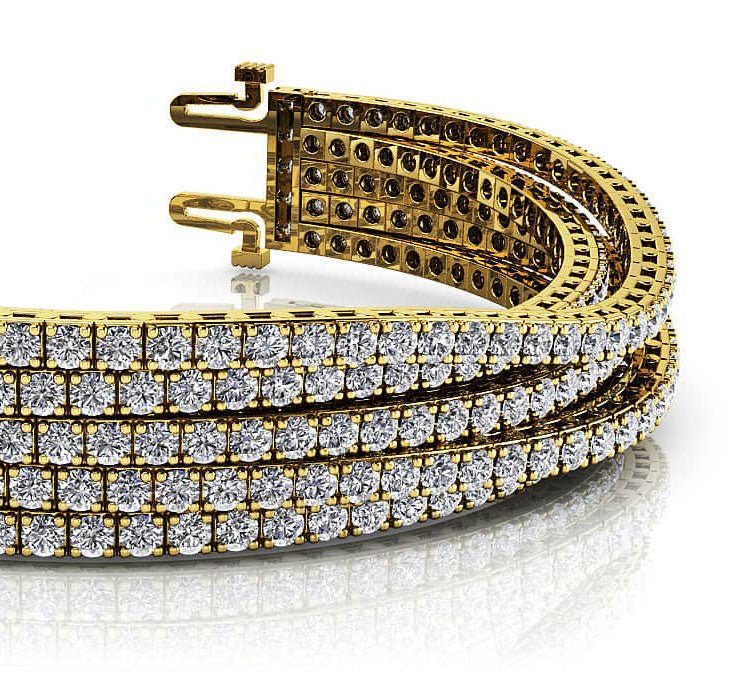 Multi Strand Flexible Diamond Tennis Bracelet Lab - Grown Diamond with 10.23 ct.(finished) 2mm - Luxury Time NYC