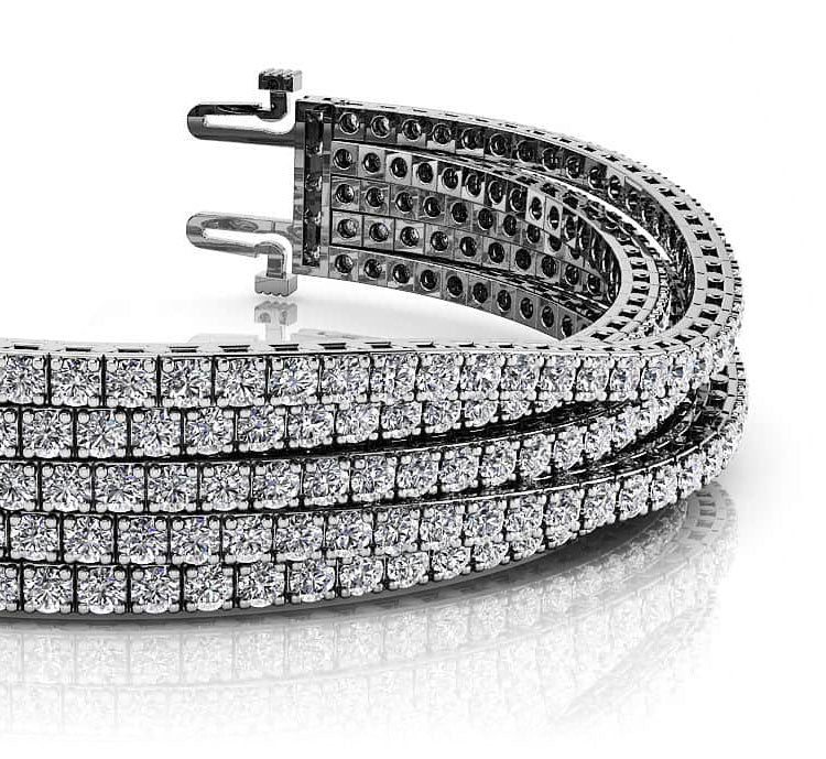 Multi Strand Flexible Diamond Tennis Bracelet Lab - Grown Diamond with 16.50 ct.(finished) 2.5mm - Luxury Time NYC