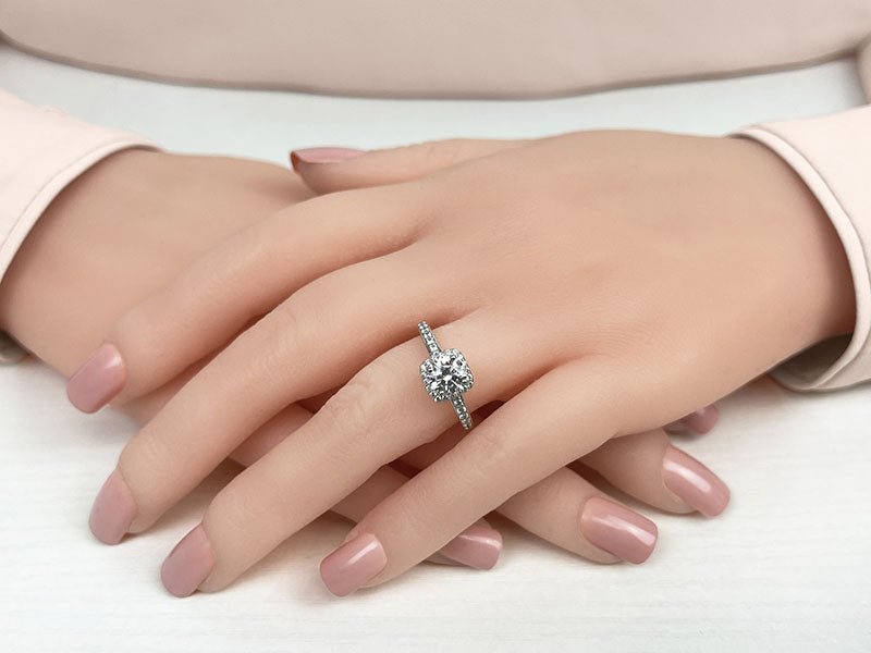 New Love Lab - Grown Diamond Engagement Ring with 0.54 ct. (0.25 ct. center diamond) - Luxury Time NYC