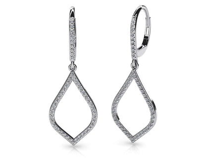 Open Leaf Diamond Drop Lab - Grown Diamond Earrings with 0.67 ct.(finished) 1mm - Luxury Time NYC