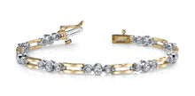 Load image into Gallery viewer, Open Link Diamond Trio Diamond Bracelet with 0.91 ct.(finished) 1.9mm, 2.5mm - Luxury Time NYC