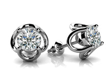 Load image into Gallery viewer, Open Tulip Diamond Stud Earrings with 0.24 ct.(finished) 3.2mm - Luxury Time NYC