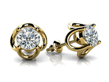 Load image into Gallery viewer, Open Tulip Lab - Grown Diamond Stud Earrings with 0.70 ct.(finished) 4.5mm - Luxury Time NYC