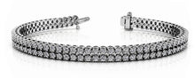 Load image into Gallery viewer, Opulent Double Row Diamond Tennis Diamond Bracelet with 3.50 ct.(finished) 1.8mm - Luxury Time NYC