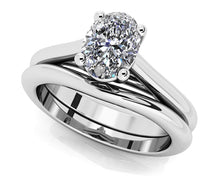 Load image into Gallery viewer, Oval Diamond Cathedral Bridal Set Diamond with 0.60 ct.(finished) 0mm - Luxury Time NYC