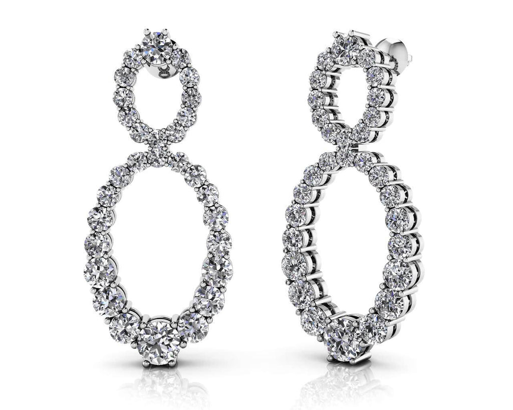 Oval Diamond Drop Lab - Grown Diamond Earrings with 0.91 ct.(finished) - Luxury Time NYC