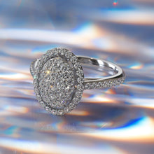 Load image into Gallery viewer, Oval Illusion Diamond Accented Diamond Ring with 1.14 ct.(finished) - Luxury Time NYC