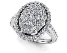 Load image into Gallery viewer, Oval Illusion Diamond Accented Diamond Ring with 1.14 ct.(finished) - Luxury Time NYC