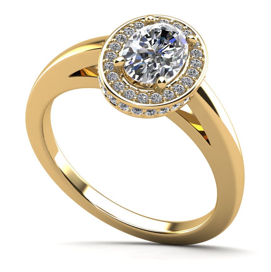 Oval Opulence Diamond Engagement Ring with 0.82 ct. (0.60 ct. center diamond) - Luxury Time NYC