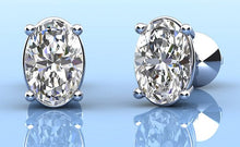 Load image into Gallery viewer, Oval Opulence Diamond Stud Earrings with 0.66 ct.(finished) 5x3mm - Luxury Time NYC