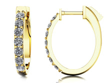 Load image into Gallery viewer, Oval Shaped Diamond Hoop Earrings with 0.84 ct.(finished) 2.5mm - Luxury Time NYC