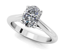 Load image into Gallery viewer, Oval Solitaire Diamond Engagement Ring with 0.60 ct.(finished) 6x4mm - Luxury Time NYC