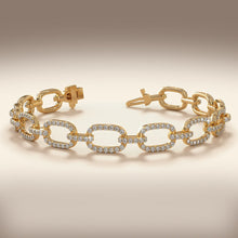 Load image into Gallery viewer, Paperclip Diamond Bracelet with 3.66 ct.(finished) 1.5mm - Luxury Time NYC