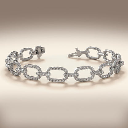 Paperclip Lab - Grown Diamond Bracelet with 3.66 ct.(finished) 1.5mm - Luxury Time NYC
