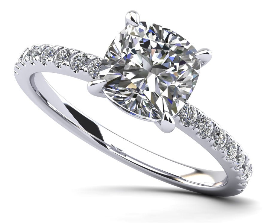 Passionate Solitaire Diamond Engagement Ring with 0.77 ct. (0.50 ct. center diamond) - Luxury Time NYC