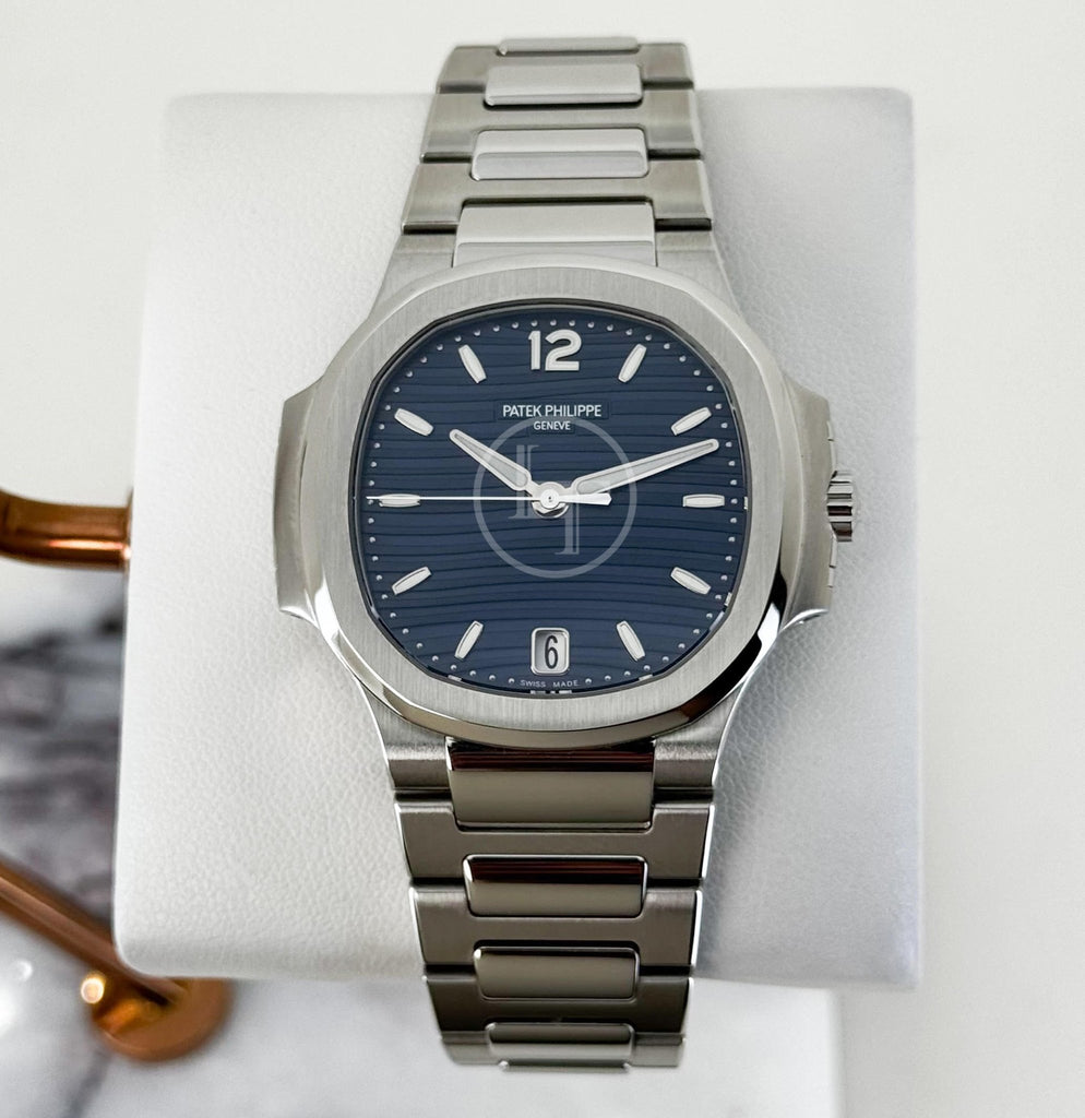 Patek Philippe 35.2mm Ladies Nautilus Watch Blue Dial 7118/1A - Luxury Time NYC