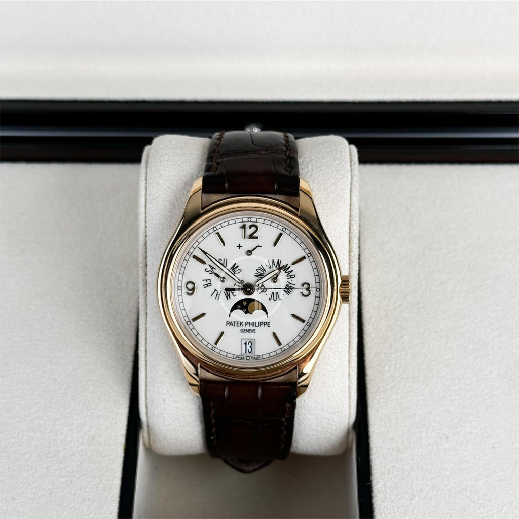 Patek Philippe 39mm Annual Calendar Compicated Watch Cream Dial 5146J - Luxury Time NYC