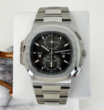 Load image into Gallery viewer, Patek Philippe 40.5mm Nautilus Travel Time Chronograph Watch Black Dial 5990/1A - Luxury Time NYC