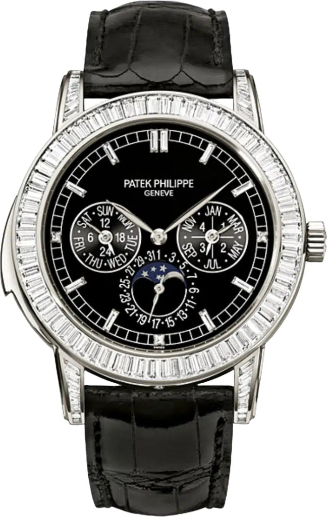 Patek Philippe 5073P - 001 Complications Day - Date Annual Calendar 42 mm Moon Phase Black Index Platinum Diamond Set Automatic - 42mm - Luxury Time NYC