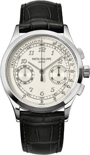 Patek Philippe 5170G - 001 Complications Chronograph 39.4mm Silver White Arabic White Gold Manual - Luxury Time NYC