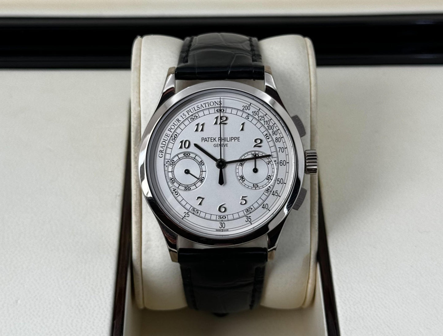 Patek Philippe 5170G - 001 Complications Chronograph 39.4mm Silver White Arabic White Gold Manual - Luxury Time NYC