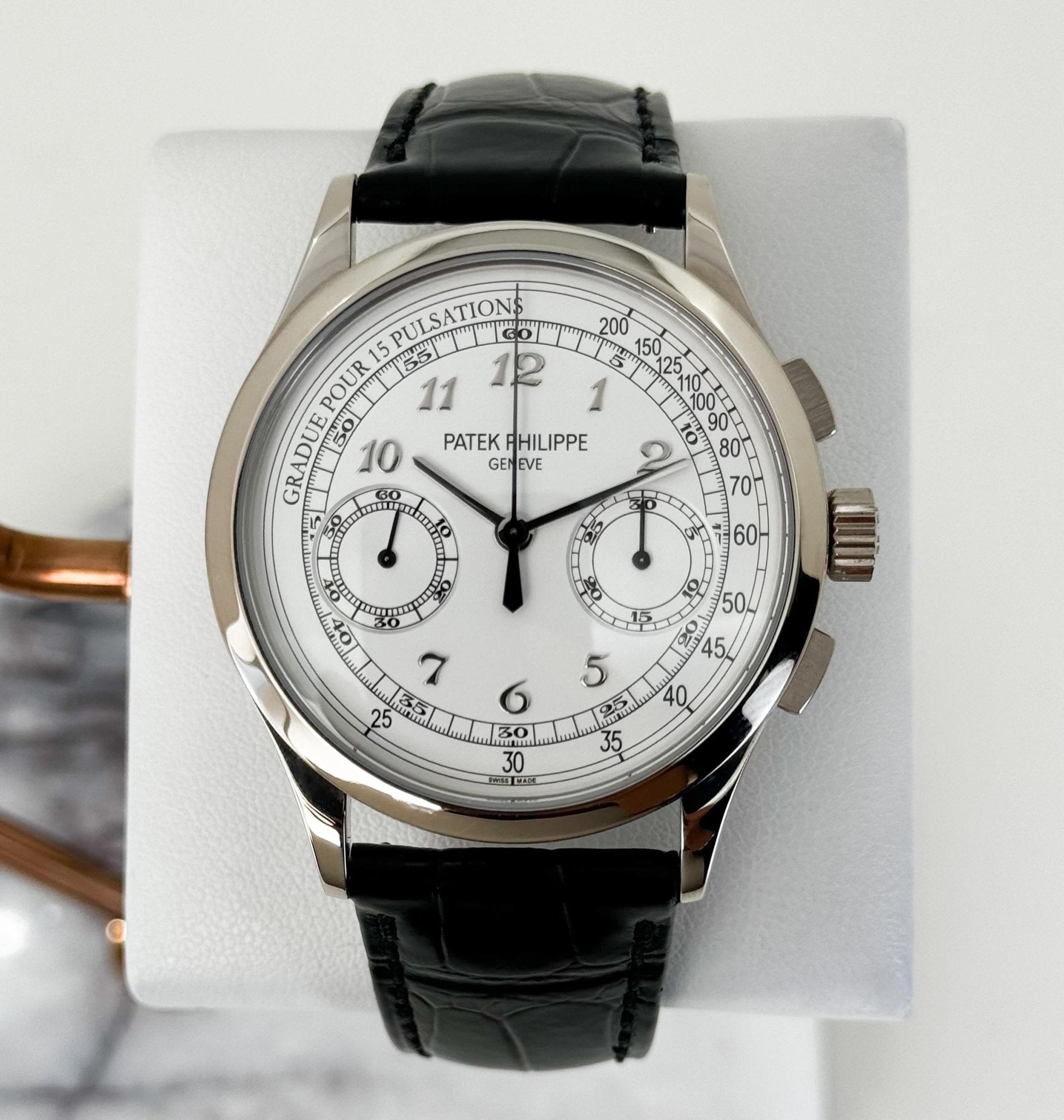 Patek Philippe 5170G - 001 Complications Chronograph 39.4mm Silver White Arabic White Gold Manual - Luxury Time NYC