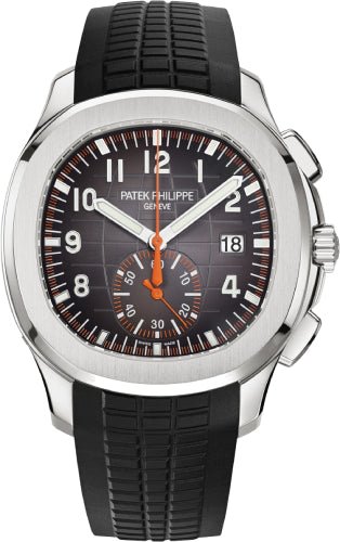 Patek Philippe Aquanaut 42.2 mm Chronograph Stainless Steel Black Dial - 5968A - 001 - Luxury Time NYC