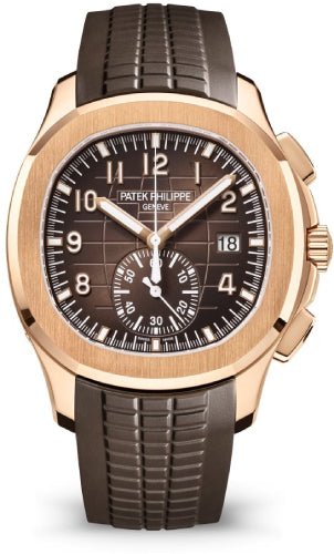 Patek Philippe Aquanaut Chronograph Rose Gold Brown Dial 5968R-001 - Luxury Time NYC