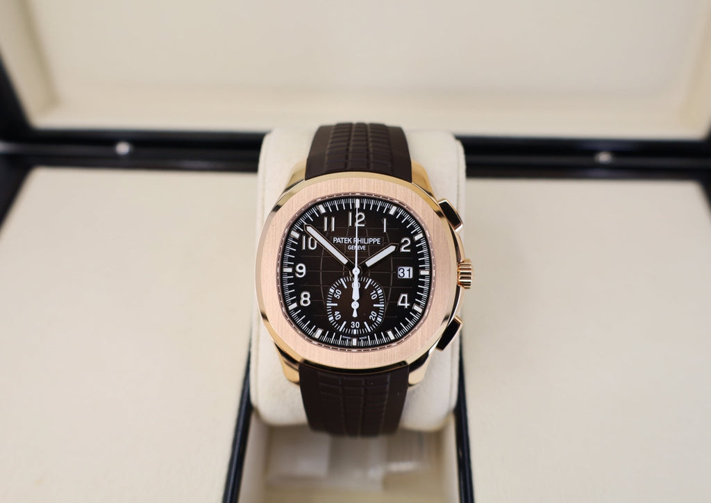 Patek Philippe Aquanaut Chronograph Rose Gold Brown Dial 5968R-001 - Luxury Time NYC