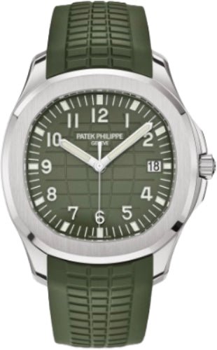 Patek Philippe Aquanaut "Jumbo" White Gold Khaki Green Dial | 5168G - 010 - Luxury Time NYC