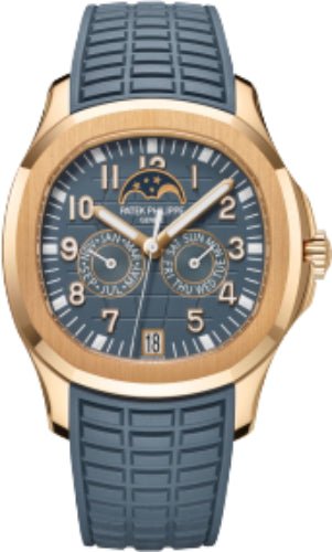 Patek Philippe Aquanaut Luce Annual Calendar Rose Gold Blue - Gray | 5261R - 001 - Luxury Time NYC