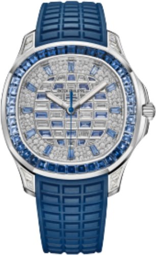 Patek Philippe Aquanaut Luce Haute Joaillerie White Gold Diamond/Sapphires Pave Dial | 5268/461G - 001 - Luxury Time NYC