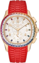 Load image into Gallery viewer, Patek Philippe Aquanaut Luce Rainbow Chronograph Rose Gold Diamond/Gems Mother of Pearl Sapphire | 7968/300R - 001 - Luxury Time NYC