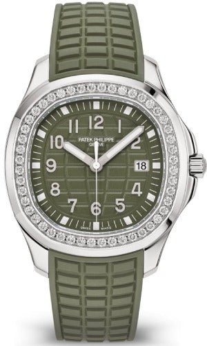 Patek Philippe Aquanaut Luce Stainless Steel Green Dial Diamond Bezel 5267/200A - 011 - Luxury Time NYC