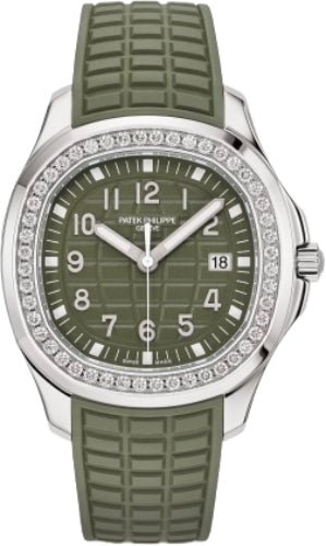 Patek Philippe Aquanaut Luce Stainless Steel Green Dial Diamond Bezel | 5267/200A - 011 - Luxury Time NYC