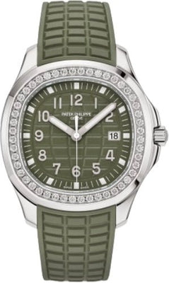 Patek Philippe Aquanaut Luce Stainless Steel Green Dial Diamond Bezel | 5267/200A - 011 - Luxury Time NYC